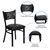 HERCULES Series Black Coffee Back Metal Restaurant Chair - Black Vinyl Seat HERCULES Series Black Coffee Back Metal Restaurant Chair - Black Vinyl Seat