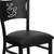 HERCULES Series Black Coffee Back Metal Restaurant Chair - Black Vinyl Seat HERCULES Series Black Coffee Back Metal Restaurant Chair - Black Vinyl Seat