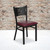 HERCULES Series Black Coffee Back Metal Restaurant Chair - Burgundy Vinyl Seat HERCULES Series Black Coffee Back Metal Restaurant Chair - Burgundy Vinyl Seat