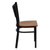 HERCULES Series Black Coffee Back Metal Restaurant Chair - Cherry Wood Seat HERCULES Series Black Coffee Back Metal Restaurant Chair - Cherry Wood Seat