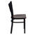 HERCULES Series Black Coffee Back Metal Restaurant Chair - Mahogany Wood Seat HERCULES Series Black Coffee Back Metal Restaurant Chair - Mahogany Wood Seat