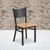 HERCULES Series Black Coffee Back Metal Restaurant Chair - Natural Wood Seat HERCULES Series Black Coffee Back Metal Restaurant Chair - Natural Wood Seat