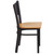 HERCULES Series Black Coffee Back Metal Restaurant Chair - Natural Wood Seat HERCULES Series Black Coffee Back Metal Restaurant Chair - Natural Wood Seat