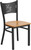 HERCULES Series Black Coffee Back Metal Restaurant Chair - Natural Wood Seat HERCULES Series Black Coffee Back Metal Restaurant Chair - Natural Wood Seat