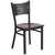HERCULES Series Black Coffee Back Metal Restaurant Chair - Walnut Wood Seat HERCULES Series Black Coffee Back Metal Restaurant Chair - Walnut Wood Seat