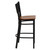 HERCULES Series Black Coffee Back Metal Restaurant Barstool - Cherry Wood Seat HERCULES Series Black Coffee Back Metal Restaurant Barstool - Cherry Wood Seat