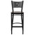 HERCULES Series Black Coffee Back Metal Restaurant Barstool - Walnut Wood Seat HERCULES Series Black Coffee Back Metal Restaurant Barstool - Walnut Wood Seat