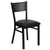 HERCULES Series Black Grid Back Metal Restaurant Chair - Black Vinyl Seat HERCULES Series Black Grid Back Metal Restaurant Chair - Black Vinyl Seat