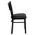 HERCULES Series Black Grid Back Metal Restaurant Chair - Black Vinyl Seat HERCULES Series Black Grid Back Metal Restaurant Chair - Black Vinyl Seat