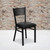 HERCULES Series Black Grid Back Metal Restaurant Chair - Black Vinyl Seat HERCULES Series Black Grid Back Metal Restaurant Chair - Black Vinyl Seat