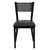 HERCULES Series Black Grid Back Metal Restaurant Chair - Black Vinyl Seat HERCULES Series Black Grid Back Metal Restaurant Chair - Black Vinyl Seat