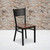 HERCULES Series Black Grid Back Metal Restaurant Chair - Cherry Wood Seat HERCULES Series Black Grid Back Metal Restaurant Chair - Cherry Wood Seat