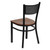 HERCULES Series Black Grid Back Metal Restaurant Chair - Cherry Wood Seat HERCULES Series Black Grid Back Metal Restaurant Chair - Cherry Wood Seat