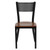 HERCULES Series Black Grid Back Metal Restaurant Chair - Cherry Wood Seat HERCULES Series Black Grid Back Metal Restaurant Chair - Cherry Wood Seat