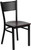 HERCULES Series Black Grid Back Metal Restaurant Chair - Mahogany Wood Seat HERCULES Series Black Grid Back Metal Restaurant Chair - Mahogany Wood Seat