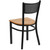 HERCULES Series Black Grid Back Metal Restaurant Chair - Natural Wood Seat HERCULES Series Black Grid Back Metal Restaurant Chair - Natural Wood Seat