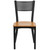 HERCULES Series Black Grid Back Metal Restaurant Chair - Natural Wood Seat HERCULES Series Black Grid Back Metal Restaurant Chair - Natural Wood Seat