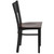 HERCULES Series Black Grid Back Metal Restaurant Chair - Walnut Wood Seat HERCULES Series Black Grid Back Metal Restaurant Chair - Walnut Wood Seat