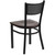 HERCULES Series Black Grid Back Metal Restaurant Chair - Walnut Wood Seat HERCULES Series Black Grid Back Metal Restaurant Chair - Walnut Wood Seat