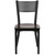 HERCULES Series Black Grid Back Metal Restaurant Chair - Walnut Wood Seat HERCULES Series Black Grid Back Metal Restaurant Chair - Walnut Wood Seat