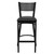 HERCULES Series Black Grid Back Metal Restaurant Barstool - Black Vinyl Seat HERCULES Series Black Grid Back Metal Restaurant Barstool - Black Vinyl Seat