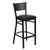 HERCULES Series Black Grid Back Metal Restaurant Barstool - Black Vinyl Seat HERCULES Series Black Grid Back Metal Restaurant Barstool - Black Vinyl Seat