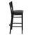 HERCULES Series Black Grid Back Metal Restaurant Barstool - Black Vinyl Seat HERCULES Series Black Grid Back Metal Restaurant Barstool - Black Vinyl Seat