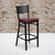 HERCULES Series Black Grid Back Metal Restaurant Barstool - Burgundy Vinyl Seat HERCULES Series Black Grid Back Metal Restaurant Barstool - Burgundy Vinyl Seat