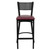 HERCULES Series Black Grid Back Metal Restaurant Barstool - Burgundy Vinyl Seat HERCULES Series Black Grid Back Metal Restaurant Barstool - Burgundy Vinyl Seat