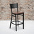 HERCULES Series Black Grid Back Metal Restaurant Barstool - Cherry Wood Seat HERCULES Series Black Grid Back Metal Restaurant Barstool - Cherry Wood Seat