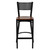 HERCULES Series Black Grid Back Metal Restaurant Barstool - Cherry Wood Seat HERCULES Series Black Grid Back Metal Restaurant Barstool - Cherry Wood Seat