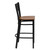 HERCULES Series Black Grid Back Metal Restaurant Barstool - Cherry Wood Seat HERCULES Series Black Grid Back Metal Restaurant Barstool - Cherry Wood Seat