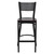 HERCULES Series Black Grid Back Metal Restaurant Barstool - Mahogany Wood Seat HERCULES Series Black Grid Back Metal Restaurant Barstool - Mahogany Wood Seat