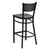 HERCULES Series Black Grid Back Metal Restaurant Barstool - Mahogany Wood Seat HERCULES Series Black Grid Back Metal Restaurant Barstool - Mahogany Wood Seat