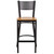 HERCULES Series Black Grid Back Metal Restaurant Barstool - Natural Wood Seat HERCULES Series Black Grid Back Metal Restaurant Barstool - Natural Wood Seat