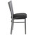 HERCULES Series Silver Slat Back Metal Restaurant Chair - Black Vinyl Seat HERCULES Series Silver Slat Back Metal Restaurant Chair - Black Vinyl Seat