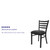 HERCULES Series Black Ladder Back Metal Restaurant Chair - Black Vinyl Seat HERCULES Series Black Ladder Back Metal Restaurant Chair - Black Vinyl Seat