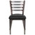 HERCULES Series Clear Coated Ladder Back Metal Restaurant Chair - Black Vinyl Seat HERCULES Series Clear Coated Ladder Back Metal Restaurant Chair - Black Vinyl Seat