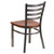 HERCULES Series Clear Coated Ladder Back Metal Restaurant Chair - Cherry Wood Seat HERCULES Series Clear Coated Ladder Back Metal Restaurant Chair - Cherry Wood Seat