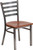 HERCULES Series Clear Coated Ladder Back Metal Restaurant Chair - Cherry Wood Seat HERCULES Series Clear Coated Ladder Back Metal Restaurant Chair - Cherry Wood Seat