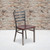 HERCULES Series Clear Coated Ladder Back Metal Restaurant Chair - Mahogany Wood Seat HERCULES Series Clear Coated Ladder Back Metal Restaurant Chair - Mahogany Wood Seat