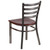 HERCULES Series Clear Coated Ladder Back Metal Restaurant Chair - Mahogany Wood Seat HERCULES Series Clear Coated Ladder Back Metal Restaurant Chair - Mahogany Wood Seat
