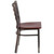 HERCULES Series Clear Coated Ladder Back Metal Restaurant Chair - Mahogany Wood Seat HERCULES Series Clear Coated Ladder Back Metal Restaurant Chair - Mahogany Wood Seat