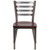 HERCULES Series Clear Coated Ladder Back Metal Restaurant Chair - Mahogany Wood Seat HERCULES Series Clear Coated Ladder Back Metal Restaurant Chair - Mahogany Wood Seat