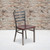 HERCULES Series Clear Coated Ladder Back Metal Restaurant Chair - Mahogany Wood Seat HERCULES Series Clear Coated Ladder Back Metal Restaurant Chair - Mahogany Wood Seat