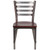 HERCULES Series Clear Coated Ladder Back Metal Restaurant Chair - Mahogany Wood Seat HERCULES Series Clear Coated Ladder Back Metal Restaurant Chair - Mahogany Wood Seat