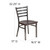 HERCULES Series Clear Coated Ladder Back Metal Restaurant Chair - Walnut Wood Seat HERCULES Series Clear Coated Ladder Back Metal Restaurant Chair - Walnut Wood Seat