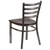 HERCULES Series Clear Coated Ladder Back Metal Restaurant Chair - Walnut Wood Seat HERCULES Series Clear Coated Ladder Back Metal Restaurant Chair - Walnut Wood Seat