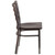 HERCULES Series Clear Coated Ladder Back Metal Restaurant Chair - Walnut Wood Seat HERCULES Series Clear Coated Ladder Back Metal Restaurant Chair - Walnut Wood Seat