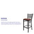 HERCULES Series Black Ladder Back Metal Restaurant Barstool - Burgundy Vinyl Seat HERCULES Series Black Ladder Back Metal Restaurant Barstool - Burgundy Vinyl Seat